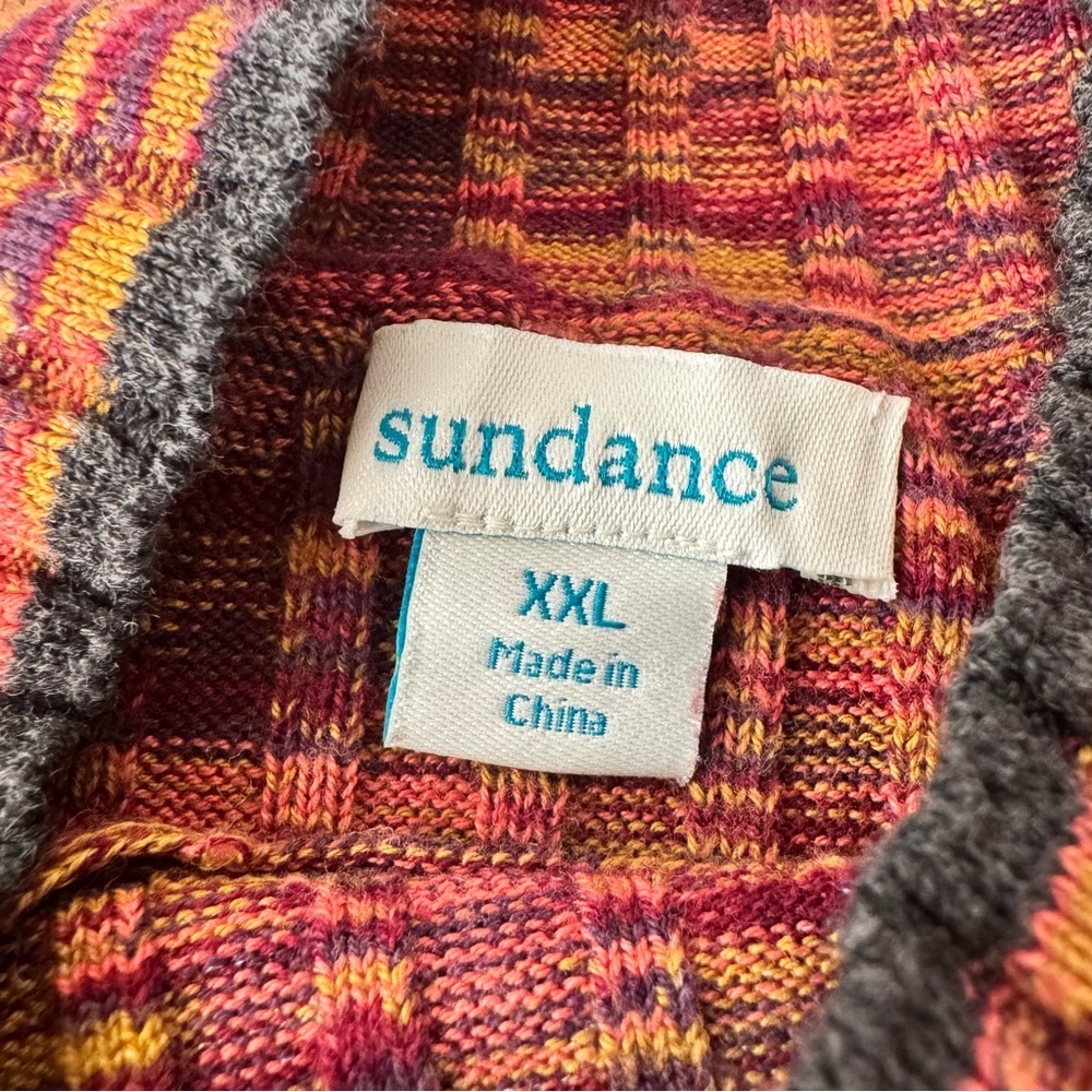 Sundance Amanda Jane Mock Neck Sweater Henna Multi XXL Knit Ribbed - Picture 4 of 7